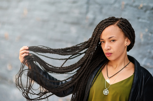 woman with twisted braids